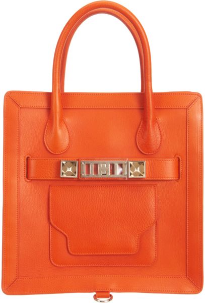 Proenza Schouler Ps11  Small Leather Tote in Orange (gold) - Lyst