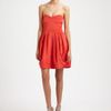 Shoshanna Strapless Dress in Pink (gold) - Lyst