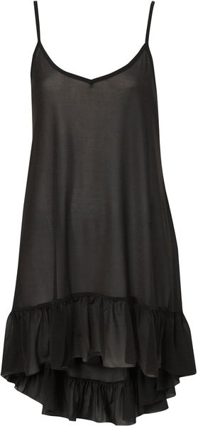 Topshop Frill Hem Cami Tunic - Lyst