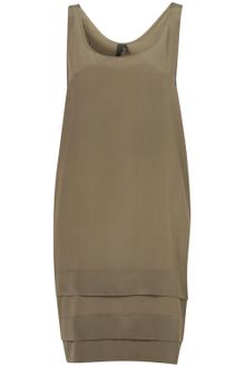 Topshop Tiered Khaki Vest Dress By Boutique - Lyst