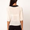 Asos Collection Asos Blouse with Pintucks and Contrast Collar in White (cream) - Lyst