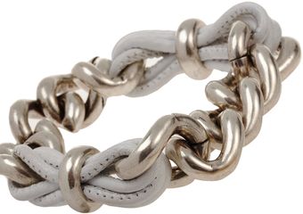 Balenciaga Lace Chain Leather Bracelet - Lyst