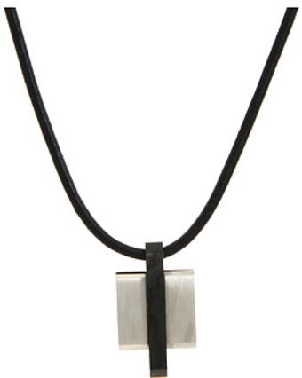 Breil Manta Black Leather Necklace - Lyst