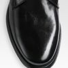 Burberry Leather LaceUp KneeHigh Boots in Black - Lyst