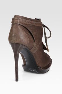 Burberry Prorsum Leather Lace-up Platform Ankle Boots - Lyst