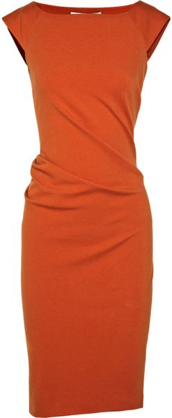 Diane Von Furstenberg Gabi Stretchjersey Dress in Brown (red) - Lyst