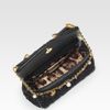 Dolce & Gabbana Mini Miss Sicily Floral Lace Sequins Satchel in Black - Lyst