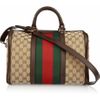 Gucci Vintage Web Boston Monogrammed Canvas Tote in Brown (beige) - Lyst