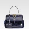 Gucci Lady Stirrup Medium Velvet Leather Top Handle Bag in Blue (midnightblue) - Lyst