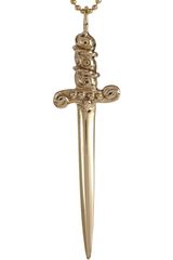 Jennifer Fisher Brass Sword Pendant Necklace