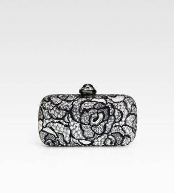 Judith Leiber Floral Crystal Encrusted Clutch - Lyst