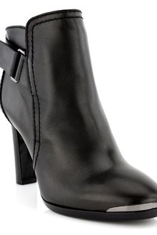 Lanvin Black Mid Heel Bootie - Lyst