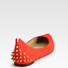 Mcq By Alexander Mcqueen Suede Studded Ballet Flats in Red - Lyst