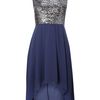 Tfnc Sequin Sarah High Low Dress in Blue (mauve) - Lyst
