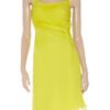 Valentino Accordionpleated Silkchiffon Dress in Yellow (chartreuse) - Lyst