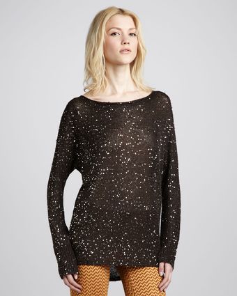 Alice + Olivia Caban Sequined Knit Top - Lyst