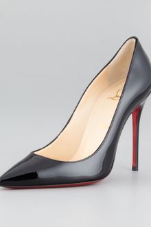 Christian Louboutin Decollete Patent Leather Stiletto Pump - Lyst