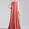 Elie Saab Capeback Georgette Gown in Pink (coral) - Lyst