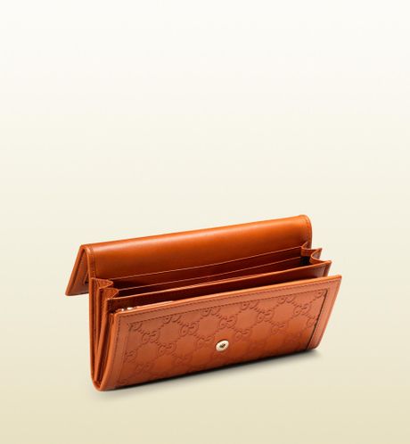 Gucci Interlocking G Continental Wallet in Orange - Lyst