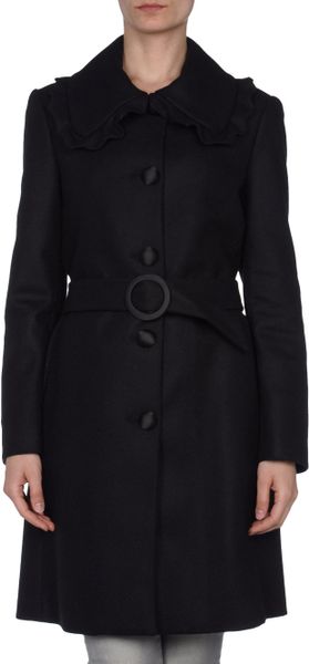 Love Moschino Coat in Black - Lyst