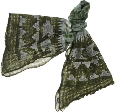 Nicholas K Oblong Scarf in Green - Lyst