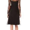 Reem Acra Long Sleeve Lace Cocktail Dress in Black (jet) - Lyst