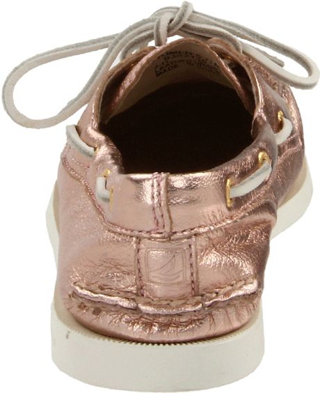 Sperry Top-sider AO Rose Gold Boat Shoe in Gold (rose gold metallic) | Lyst