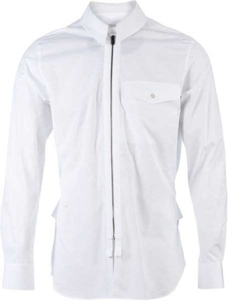 Yves Saint Laurent Shirt Jacket in White for Men - Lyst