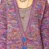 Asos Collection Asos Boyfriend Cardigan in Bright Fleck Yarn in Purple (multi) - Lyst