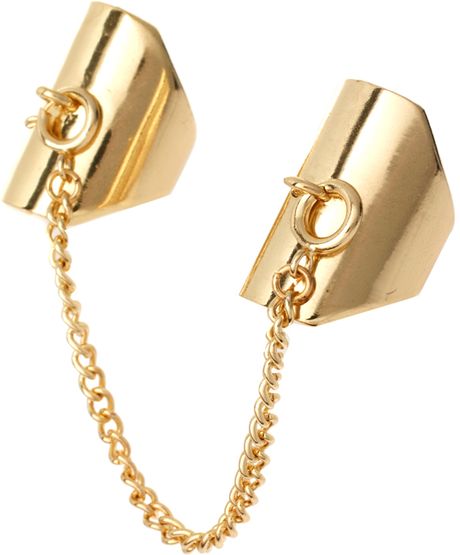 Asos Locksmith Chain Linked Rings in Gold - Lyst