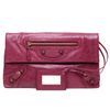 Balenciaga Giant Leather Envelope Clutch in Purple (burgundy) - Lyst