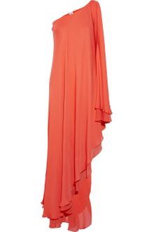 Halston Heritage One Shoulder Silk Gown - Lyst