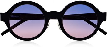 Illesteva Frieda Roundframe Mattesteel Sunglasses - Lyst