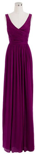 J.Crew Heidi Gown in Silk Chiffon - Lyst