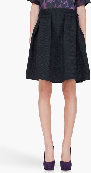 Lanvin Black Pleated Skirt - Lyst