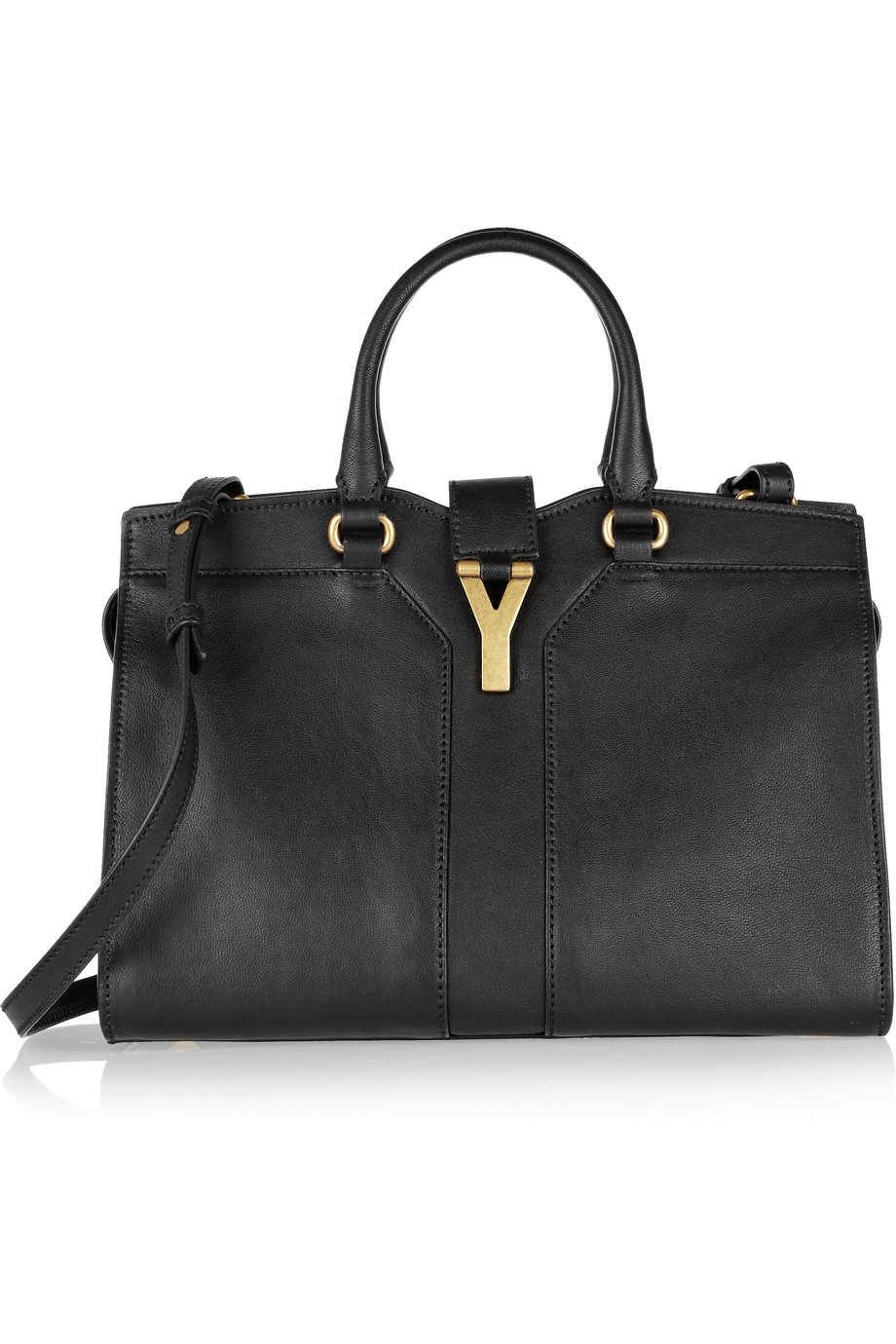 Saint Laurent Cabas ChYc Small Leather Tote in Black Lyst