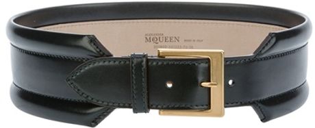 Alexander Mcqueen Leather Belt in Black - Lyst