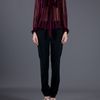 Alexander Mcqueen Pleated Blouse in Purple (burgundy) - Lyst