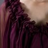 Alexander Mcqueen Pleated Blouse in Purple (burgundy) - Lyst