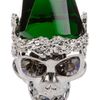 Alexander Mcqueen Skull Ring in Green (silver) - Lyst