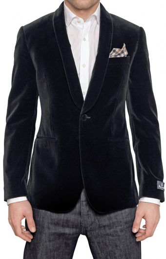 Aquascutum Velvet Collar Jacket - Lyst