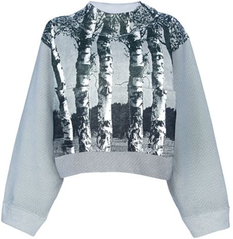 Balenciaga Tree Print Jumper in Gray (grey) - Lyst