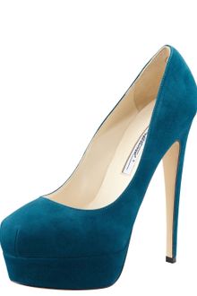 Brian Atwood Hamper Suede Platform Pump - Lyst