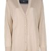 By Malene Birger V Neck Cardigan in Beige (nude) - Lyst