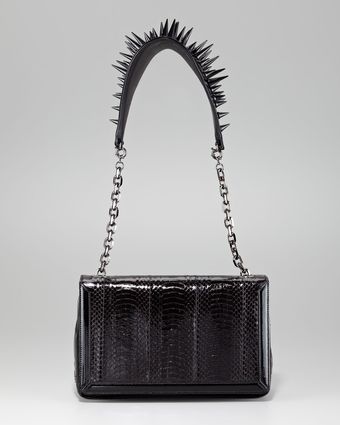 Christian Louboutin Artemis Spikestrap Snakeskin Bag - Lyst