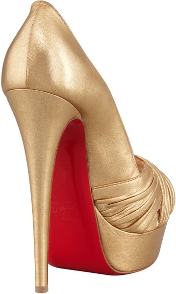 louboutin gold platform