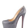 Christian Louboutin Daffodil Glitter Platform Pump in Silver - Lyst