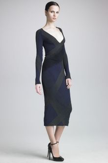Donna Karan New York Needlepunch Collage Dress - Lyst