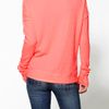 Free People Solid Washed Pullover in Red (hot coral) - Lyst