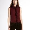 Gucci Pleatedneckline Silk Top in Red (wine) - Lyst